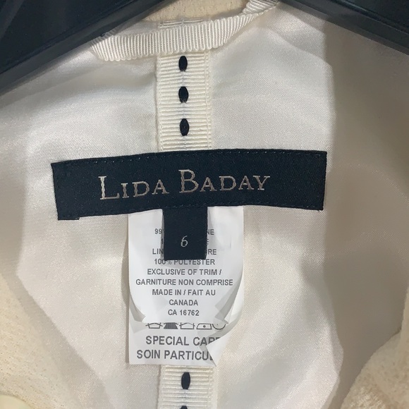 Lida Baday Cream Jacket Size 6 - Picture 4 of 4